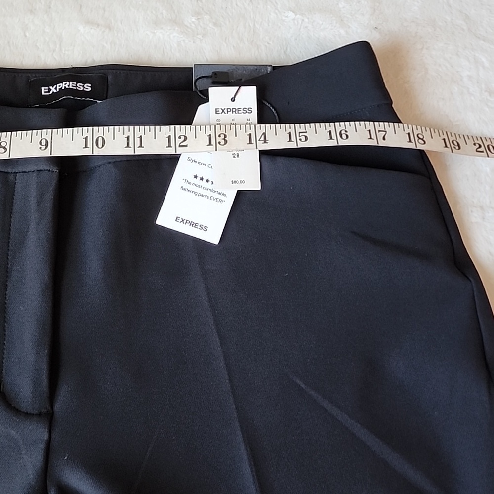 Express Flare Mid Rise Classic Black Dress Pants Brand New - Picture 5 of 11